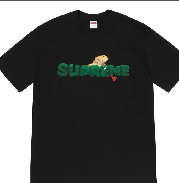 Logo S Tee Short Black XL M White Green Lizard 20SS L T-shirt Plant sleeved Environmental 0826